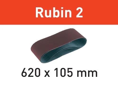 Nastro abrasivo in vetro RUBIN 2 P80 105x620 mm 10 pezzi FESTOOL