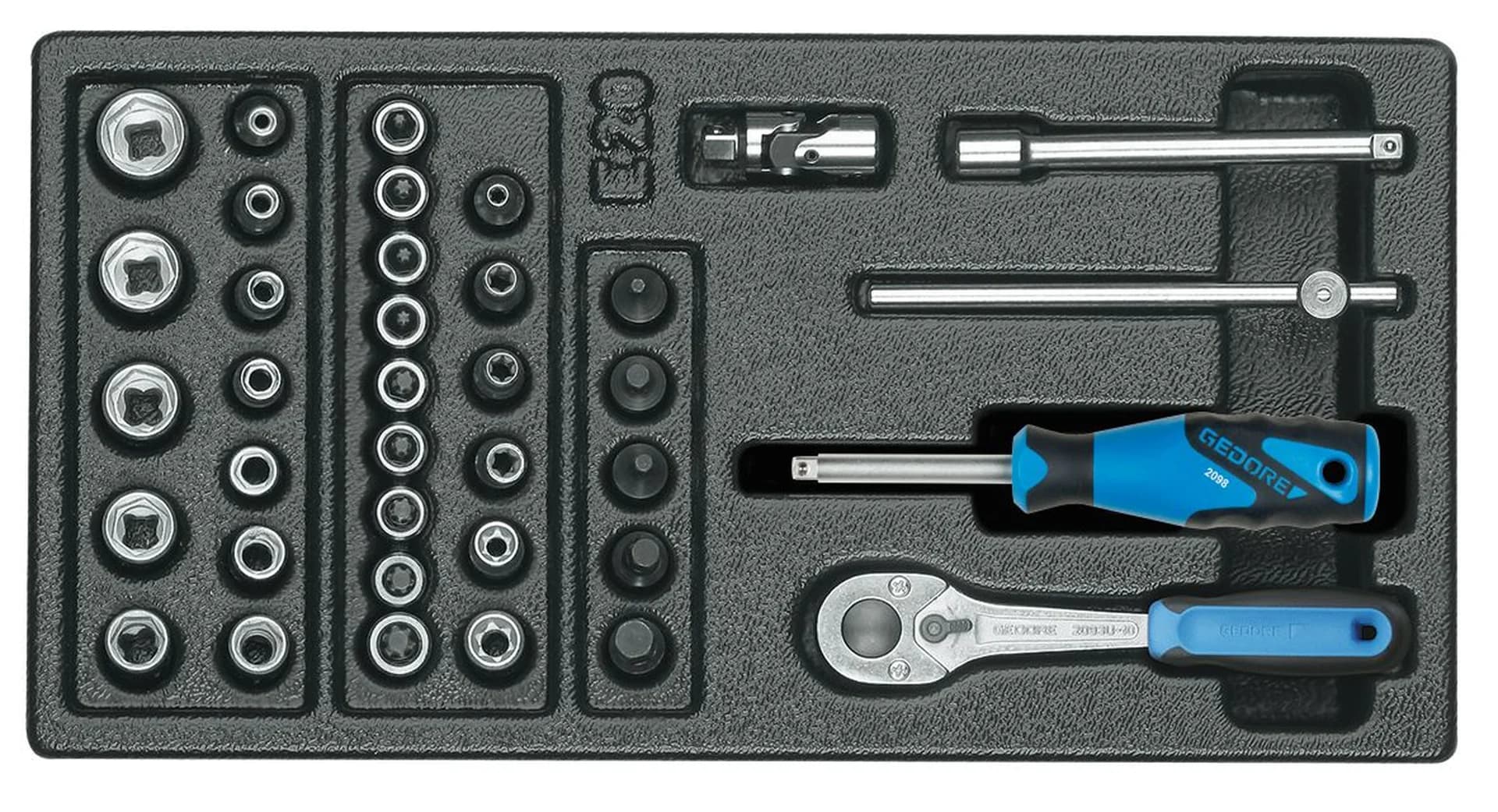 GEDORE 1/4\" Drive 20-Piece Metric Socket Set 6626230