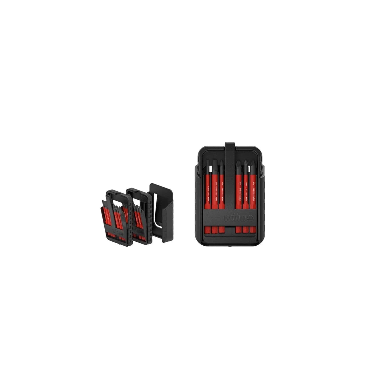 Wiha slimBit electric bit set Slotted, Phillips, Pozidriv, PlusMinus/Pozidriv, TORX® 12-pcs. with belt clip (43162)
