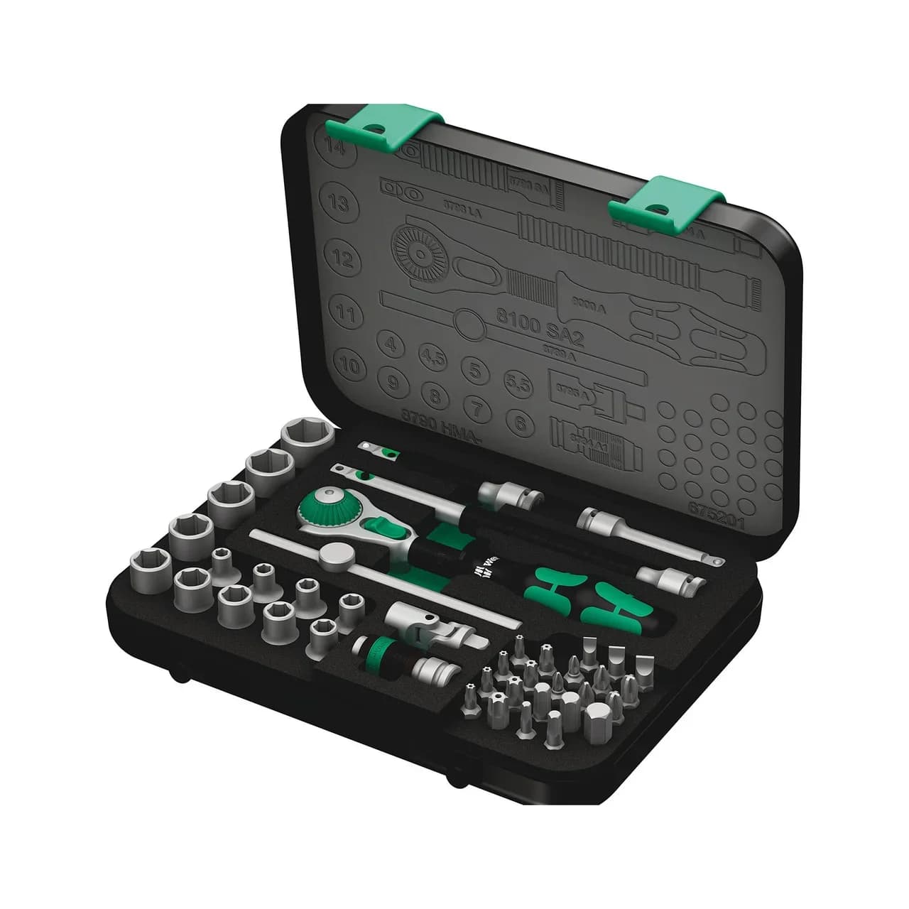 Set di punte a brugola e inserti esagonali 1/4" ZYKLOP 42 pezzi 8100 SA2