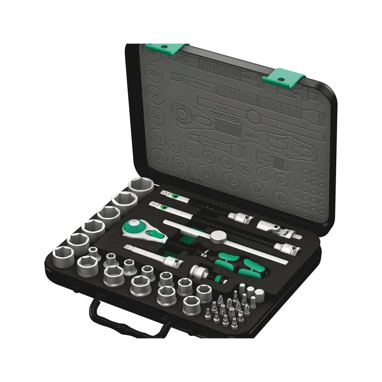 ΣΕΤ ΚΑΡΥΔΑΚΙΑ ΚΑΣΤΑΝΙΑ 3/8'' ZYKLOP 43ΤΕΜ 05003594001 WERA