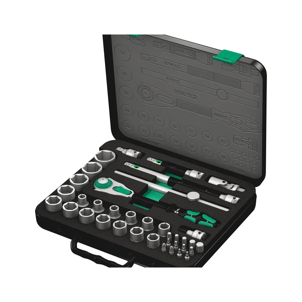 WERA 1/2" ZYKLOP 37-PC. SOCKET SET WITH RATCHET (05003645001)