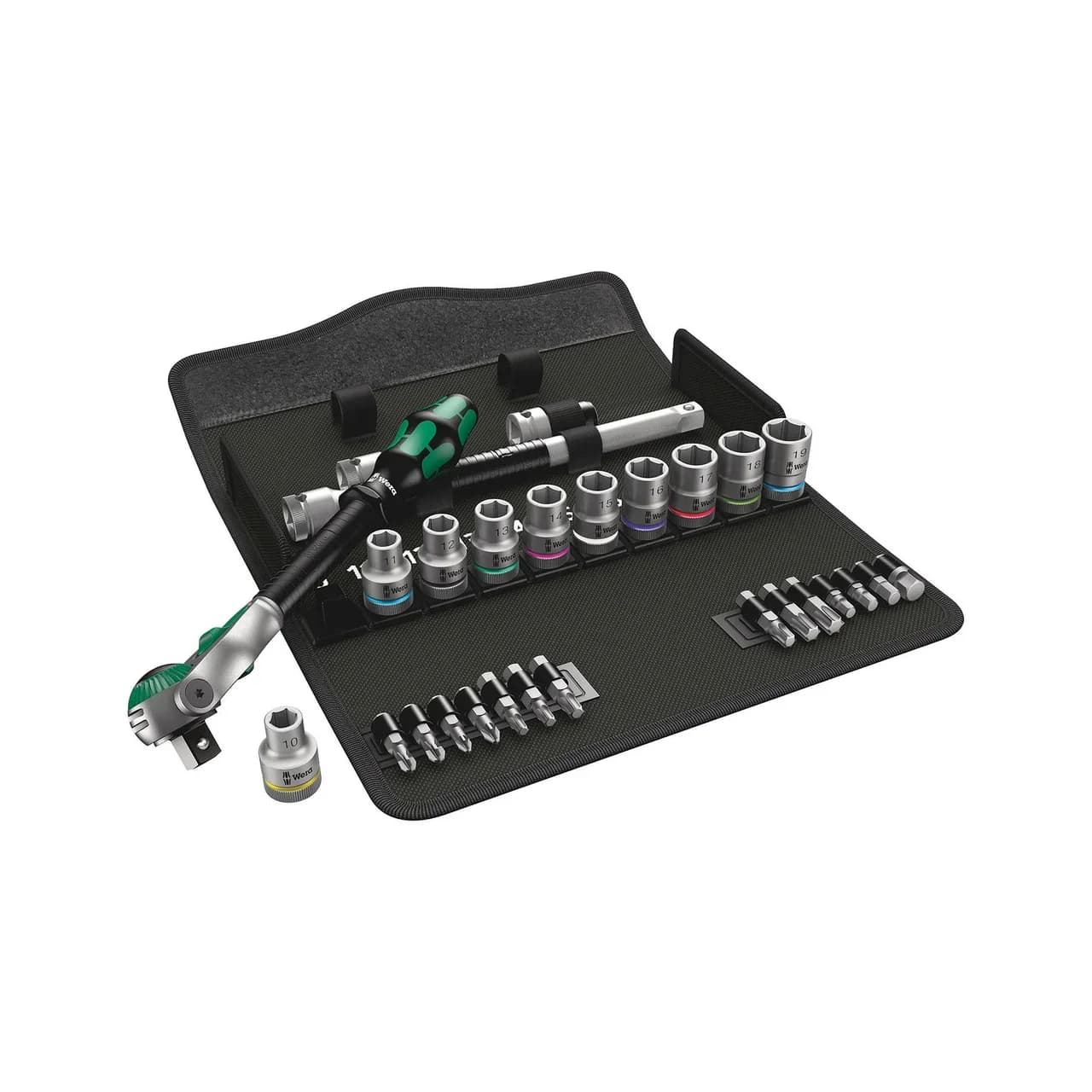 WERA 1/2" Drive 28-Piece Nut and Socket Set with Case (Metric)