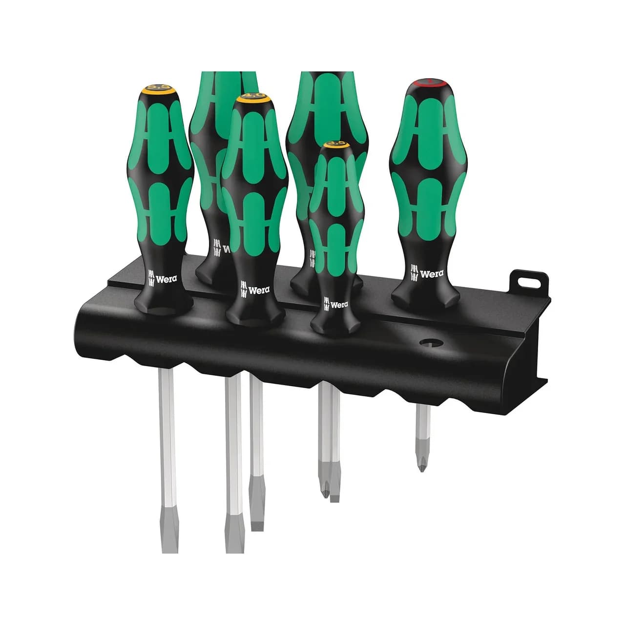 WERA LASERTIP Rack 334 SK/6 Screwdriver Set with Anti-Camout Tips