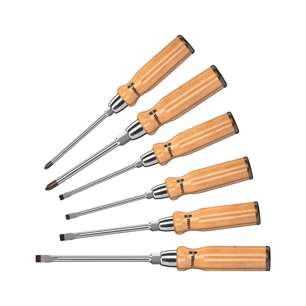 WERA 930/935/6 6-Piece Insulated Screwdriver Set with Wooden Handle
