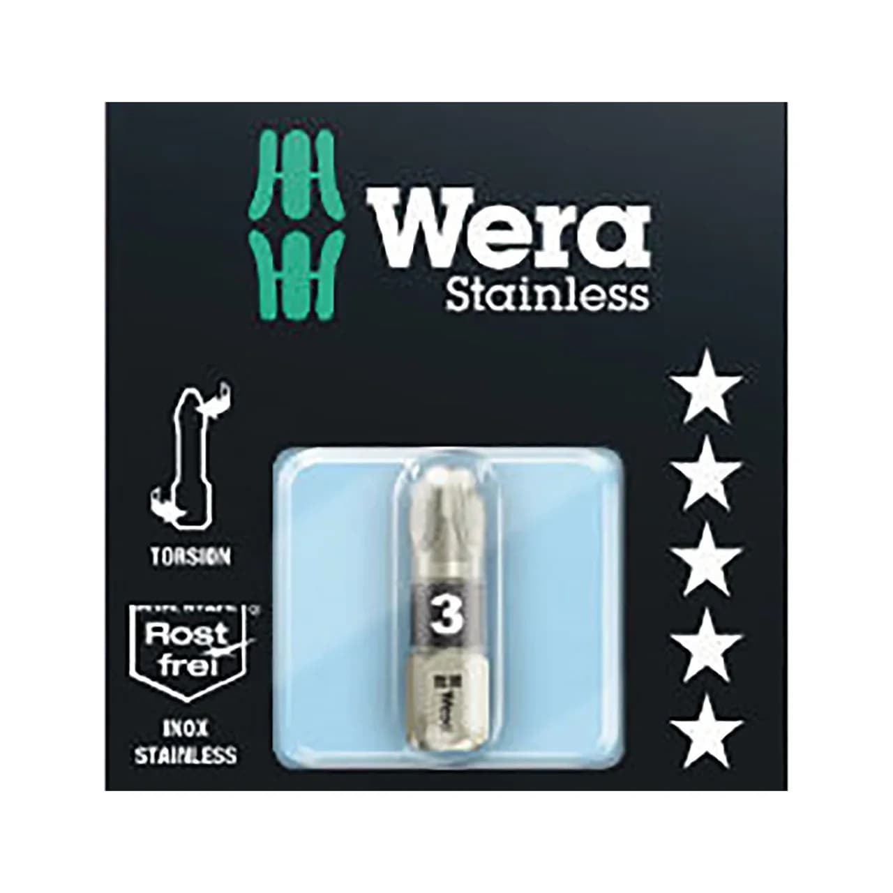 ΜΥΤΗ IΝΟX POZIDRIVE 3855/1 TS L:25ΜΜ PZ 3  05073615001 WERA
