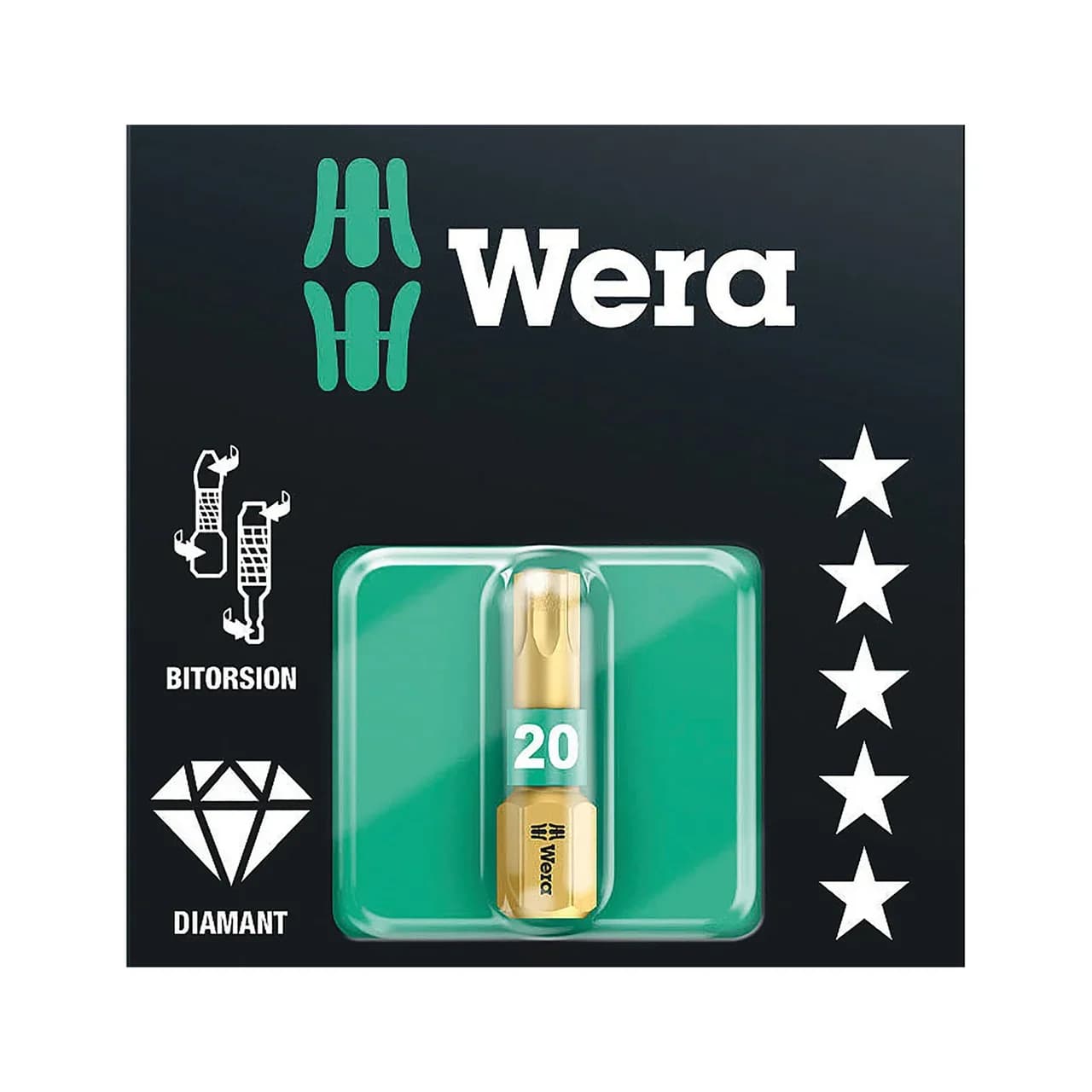 ΜΥΤΗ TORX L:25ΜΜ 867/1 BDC SB TX20  05134376001 WERA