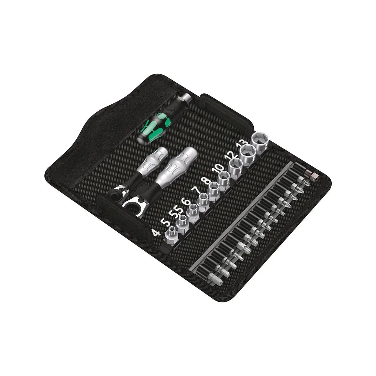 WERA Kraftform Kompakt Zyklop Mini Set 1/4" con Cacciaviti e Dadi