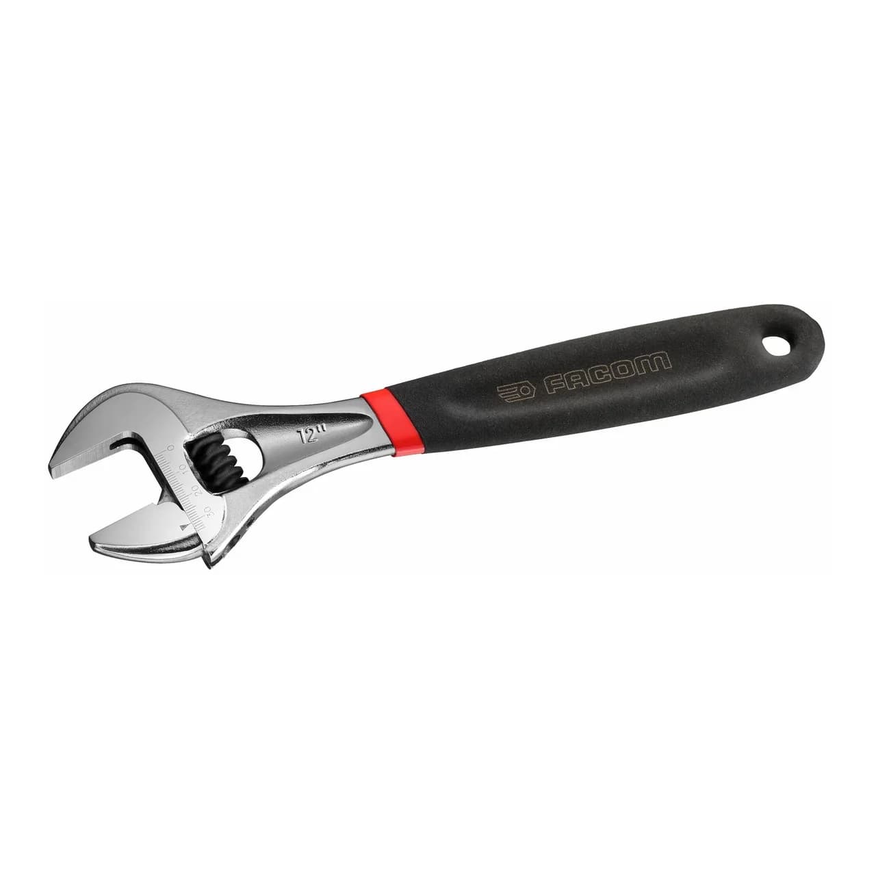 FRENCH CHROME-PLATED ADJUSTABLE WRENCH WITH COATING 113A.12CG FACOM