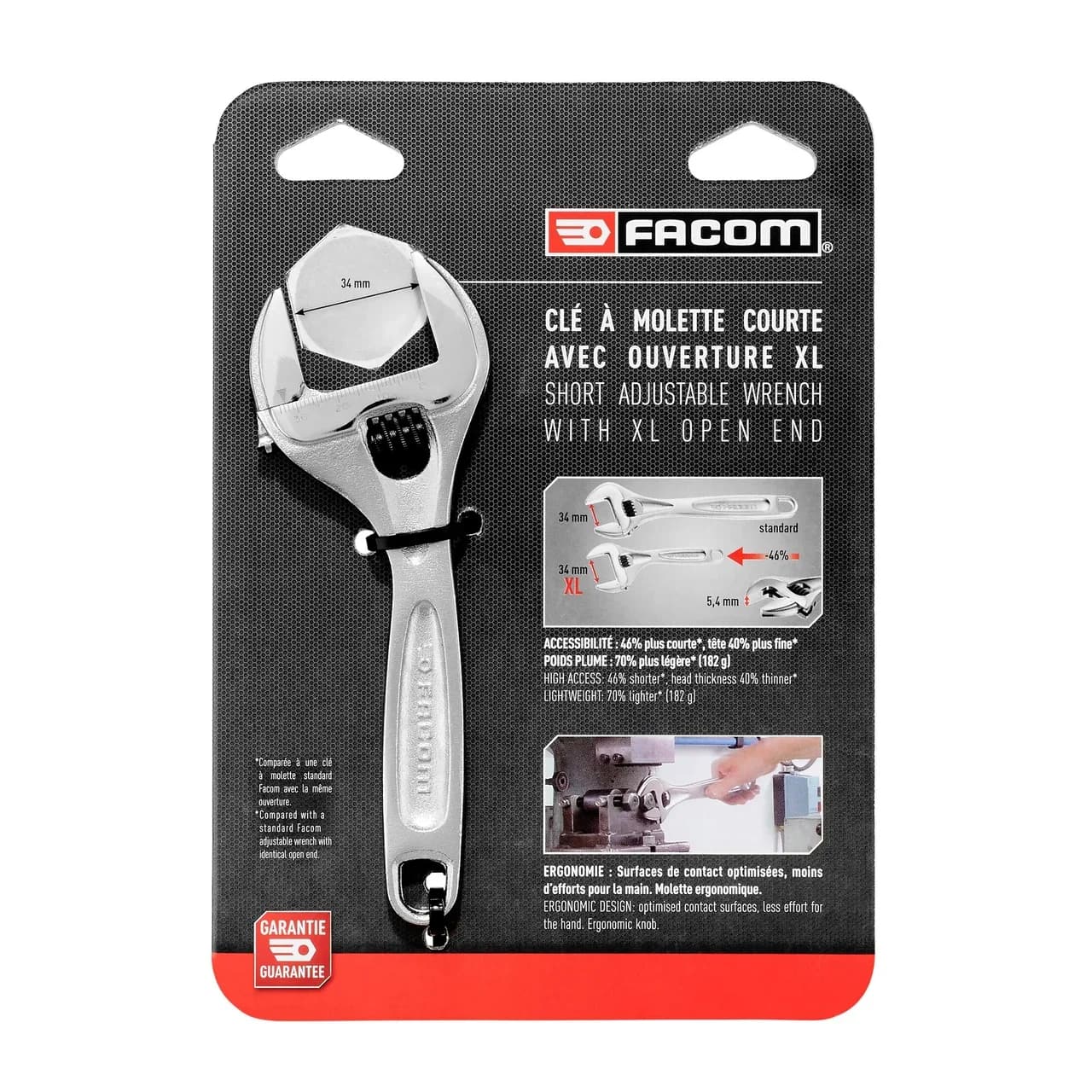 FACOM PB 6" French Pattern Adjustable Wrench, Model 113AS.6CPB