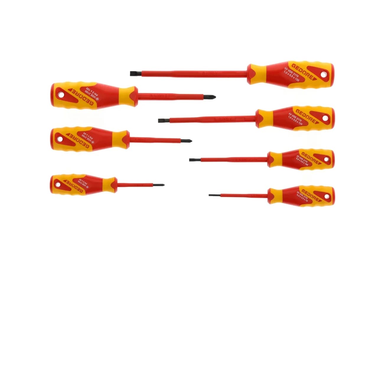 Set cacciaviti isolati GEDORE 1000V VDE 2170-2160 PH-077 7 pezzi