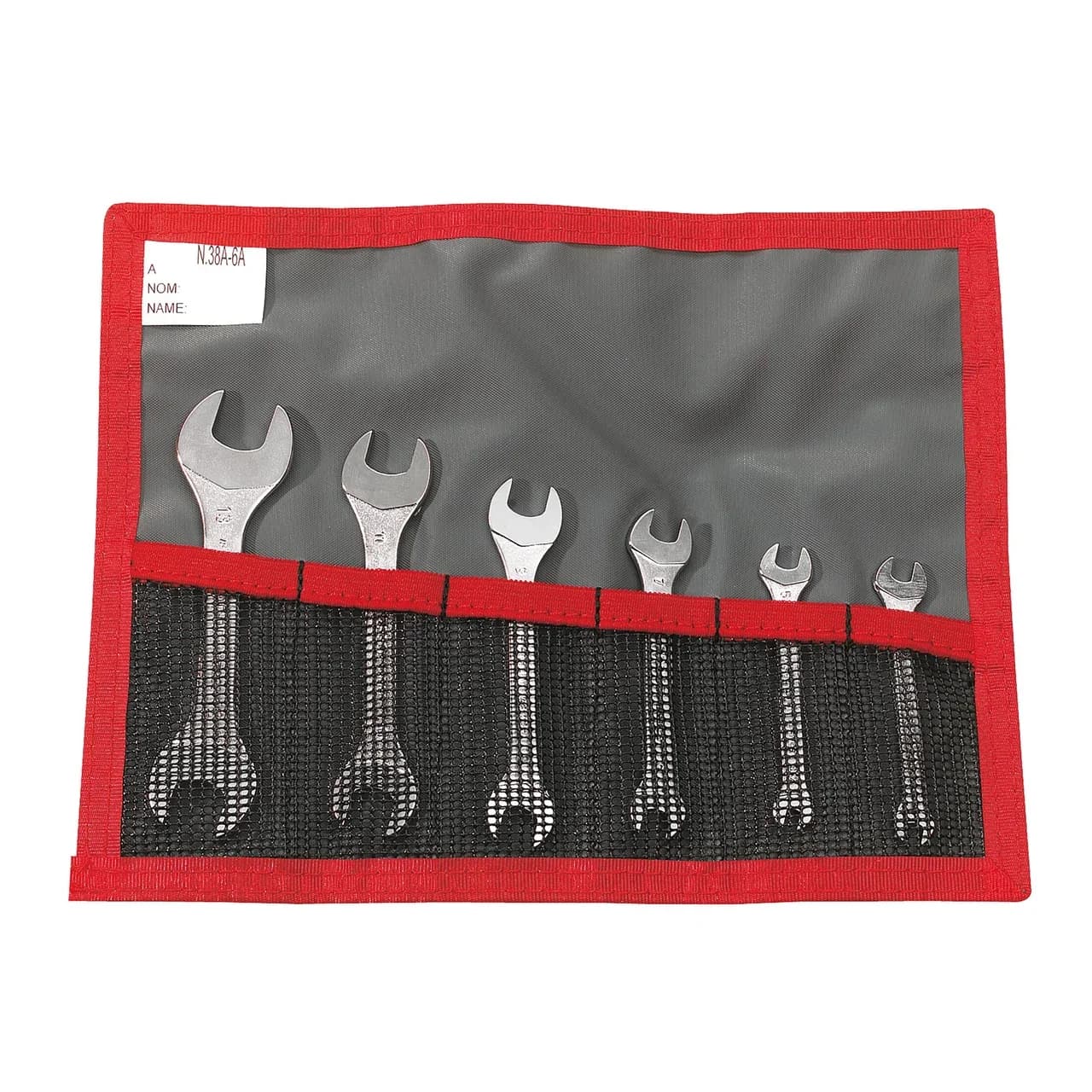 FACOM 6-Piece German Pattern Double Open-End Wrench Set for Precision Mechanics 22.JE6T