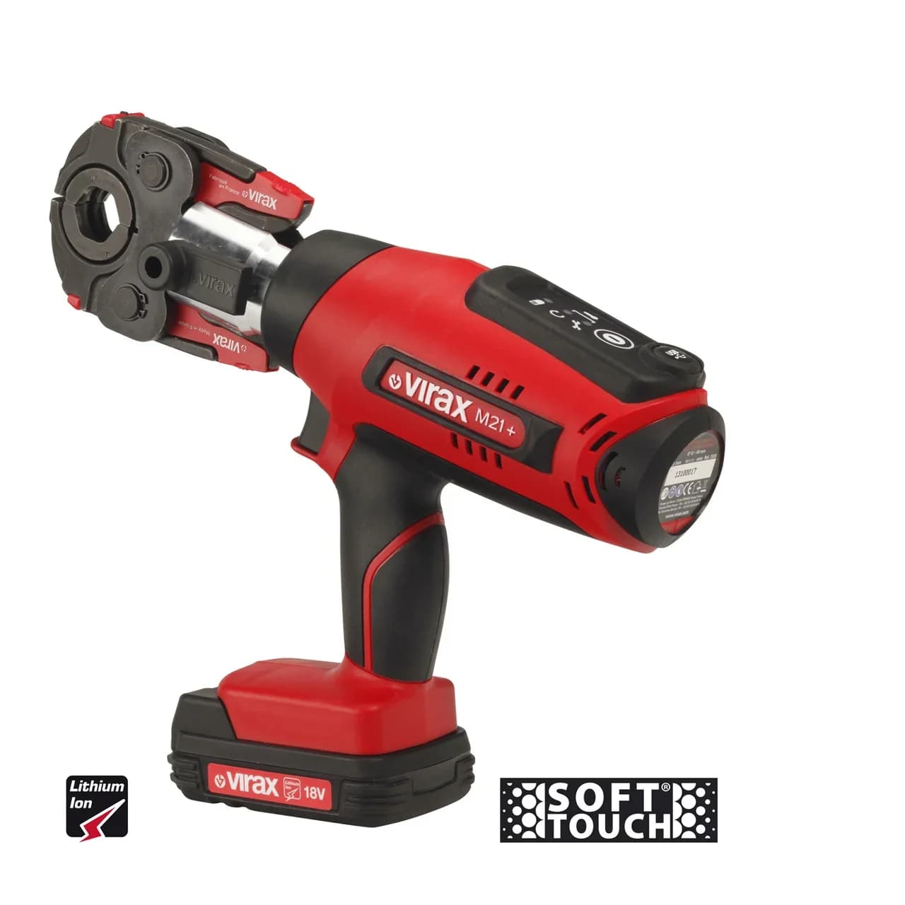 VIRAX M21+2 BatteryPowered Crimping Tool with Matrix Dies   
The VIRAX M21+2 BatteryPowered Crimping Tool with Matrix Dies  is a professionalgrade hydraulic crimping tool designed for highperformance applications in plumbing, hydraulic systems, and industrial piping