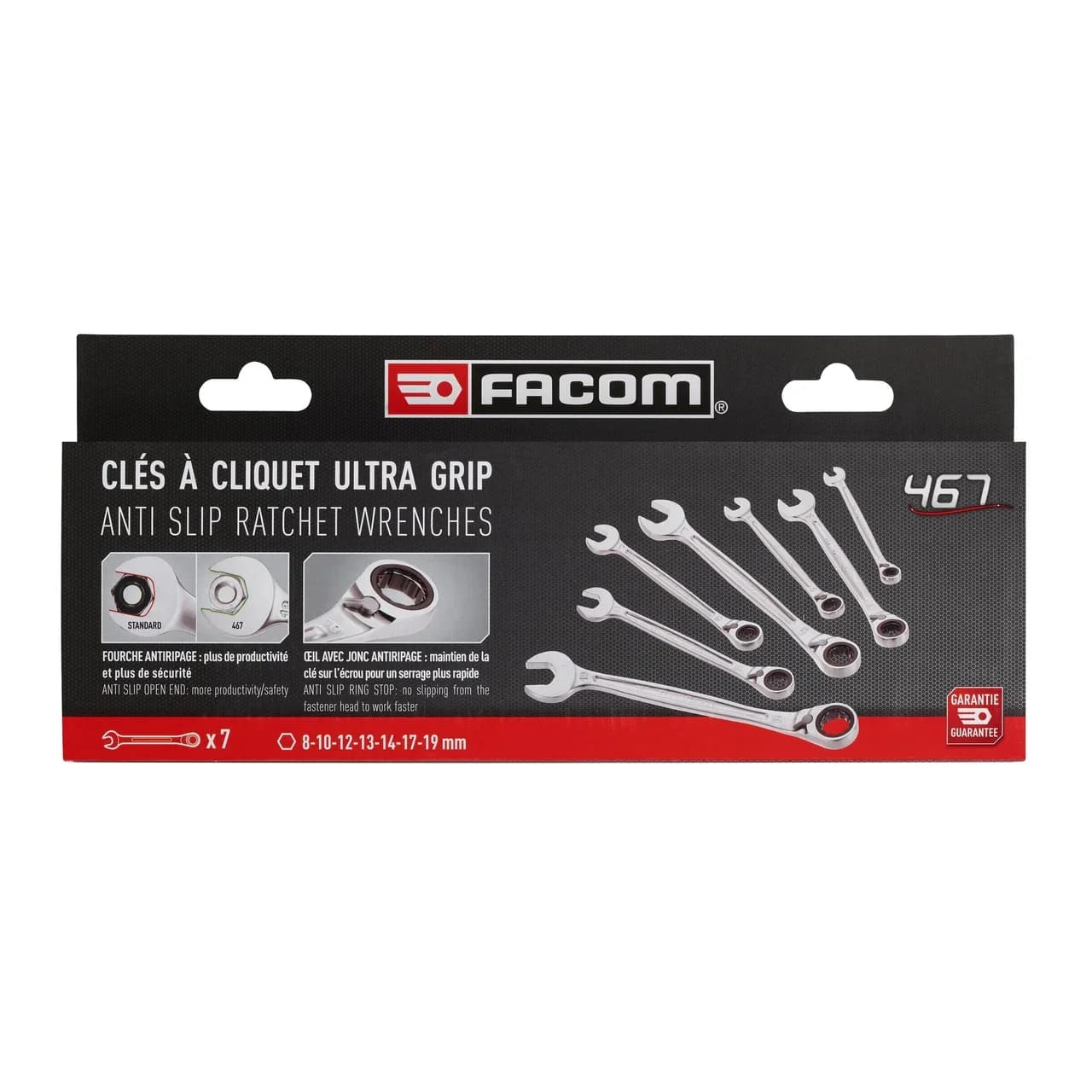 FACOM PB 467B.J7PB CASTANEA SET CHIAVI POLIGONALI