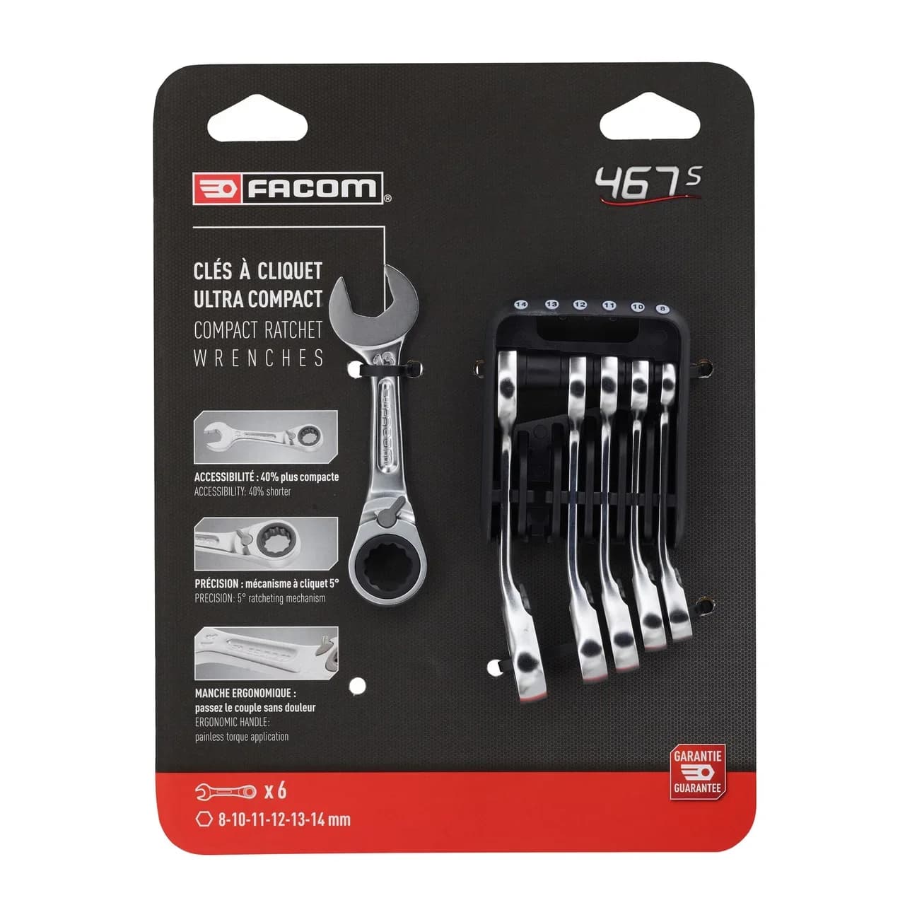 FACOM PB 467BS.JP6PB SET CHIAVI POLIGONALI TEDESCHE