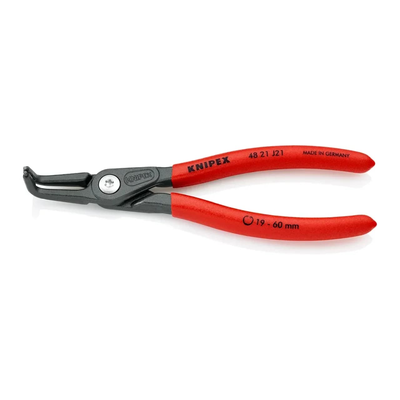 Pinza curva per sicurezza isolata 165 mm 19-60 mm KNIPEX 4821J21