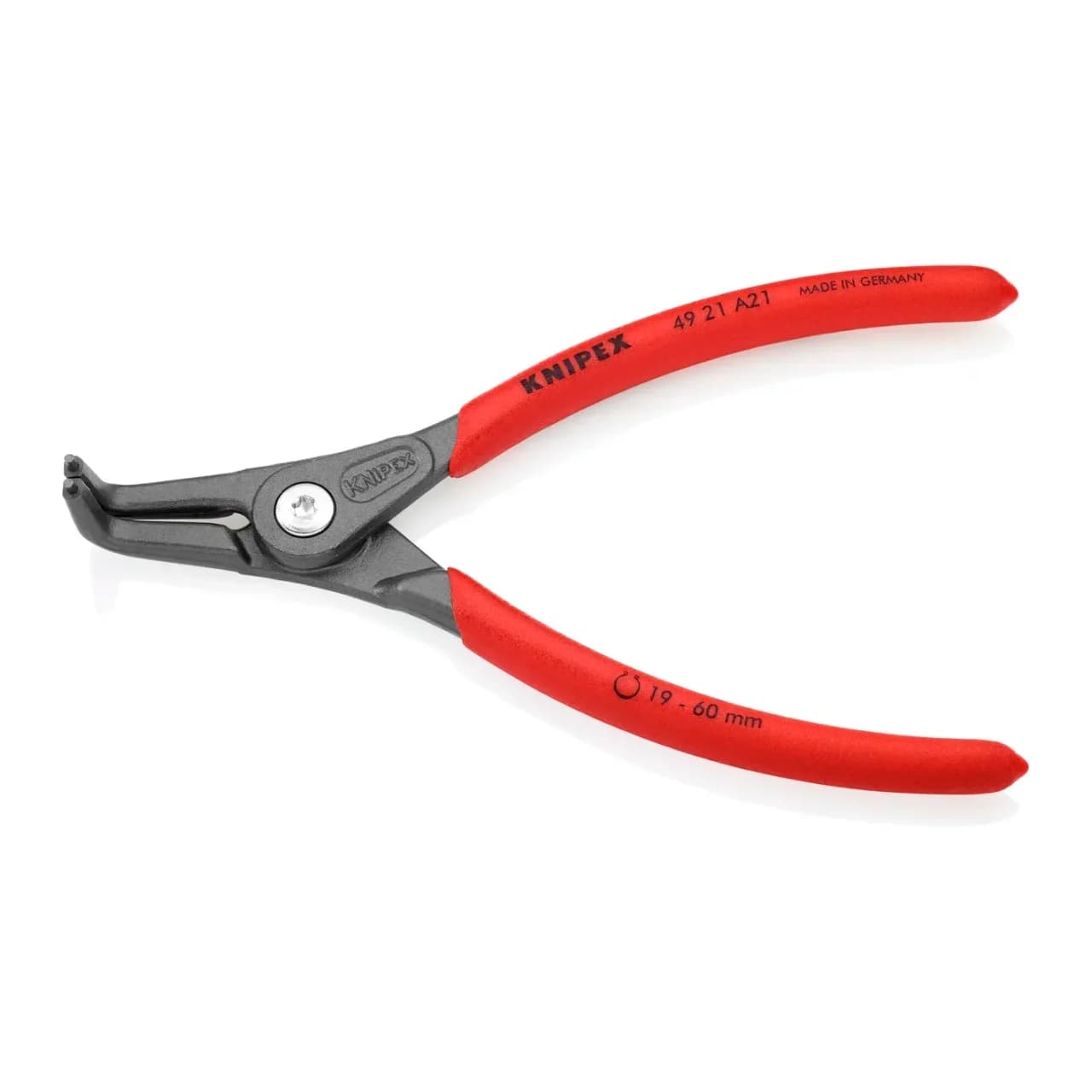 Pinza curva per sicurezza isolata 165 mm 19-60 mm KNIPEX 4921A21
