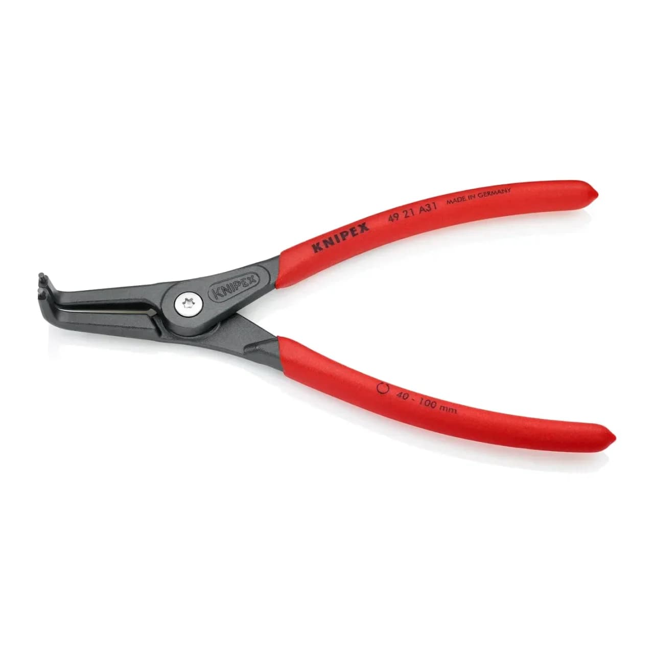 Pinza Curva per Sicurezza 210 mm 40-100 mm KNIPEX 4921A31