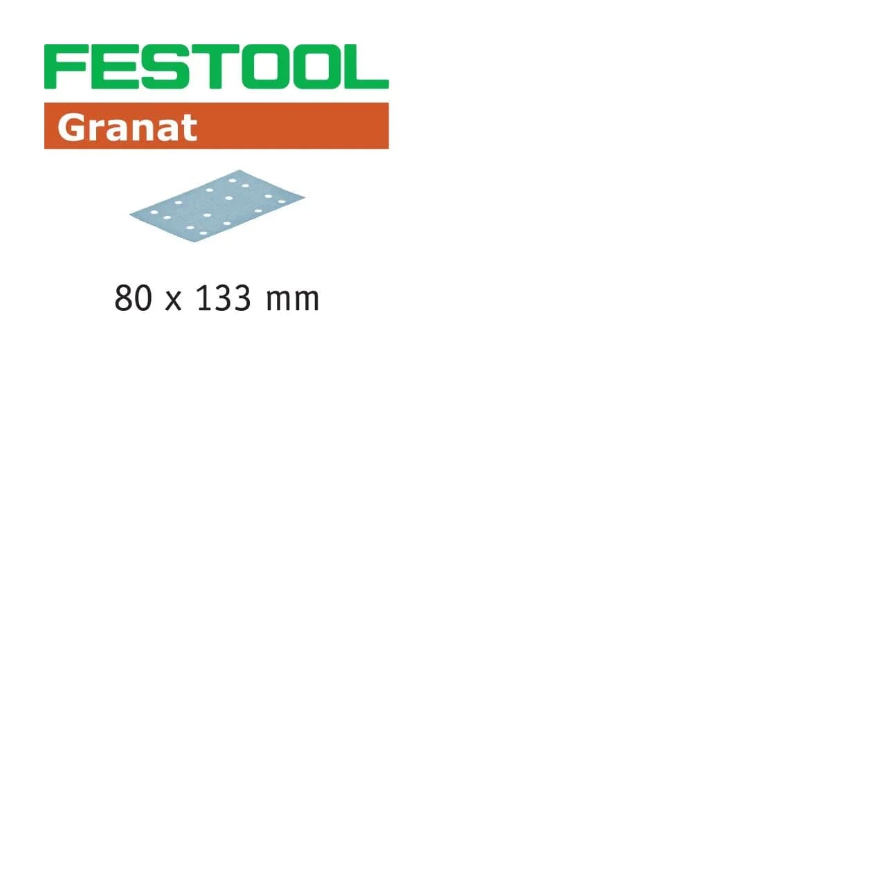 Carta abrasiva granulometria P80 80x410 mm GRANAT per levigatura professionale FESTOOL