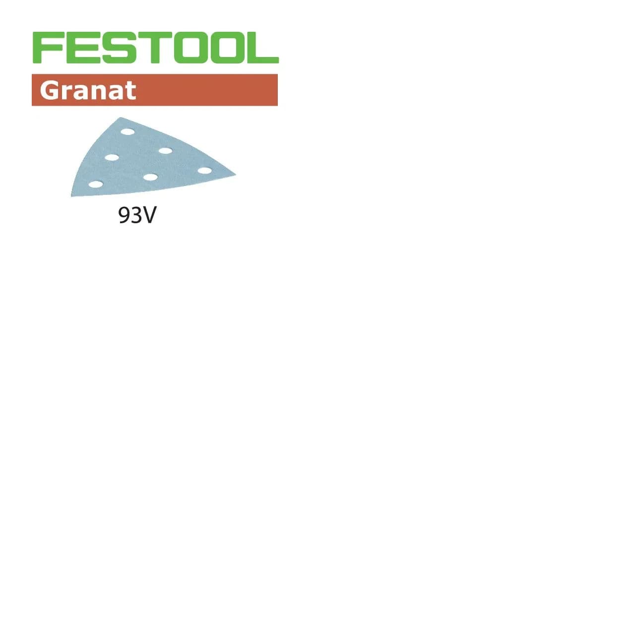 PRODUCT NAME  
Carta abrasiva triangolare GRANAT 93V 100 pezzi grana P400 FESTOOL  
### 2
