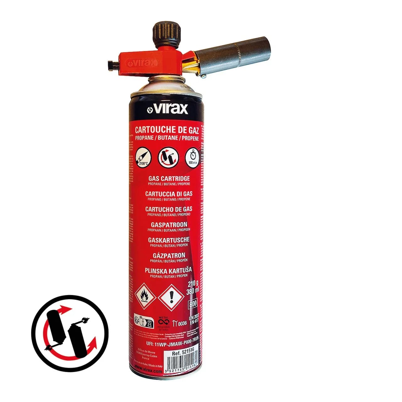 Saldatore a Gas Portatile VIRAX 521560 per Applicazioni Idrauliche Professionali
