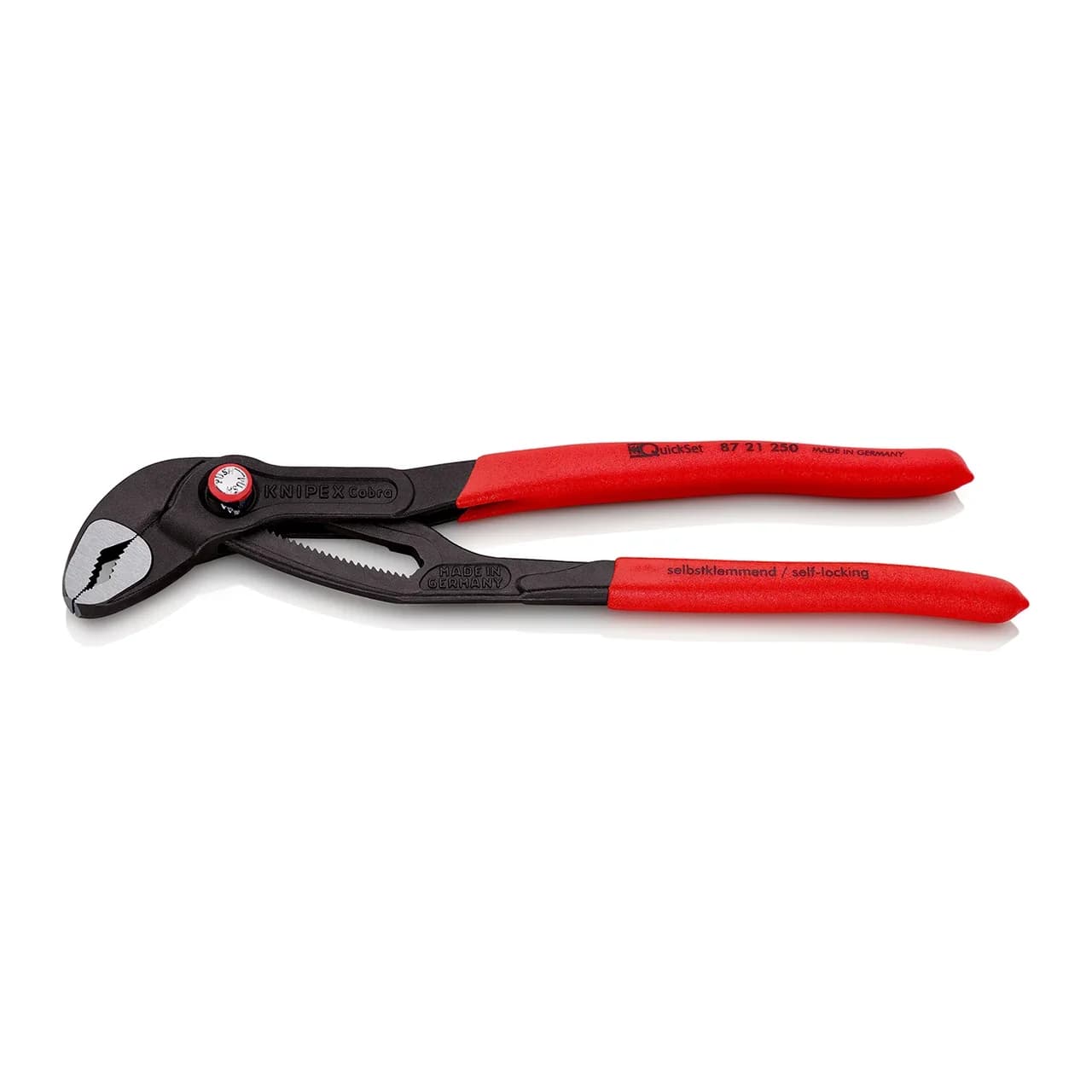 ### PRODUCT NAME:  
KNIPEX COBRA Water Pump Pliers 250mm   
### SHORT DESCRIPTION:  
The KNIPEX COBRA Water Pump Pliers  are highperformance, selfadjusting slipjoint pliers designed for professional plumbing, mechanical, and industrial applications