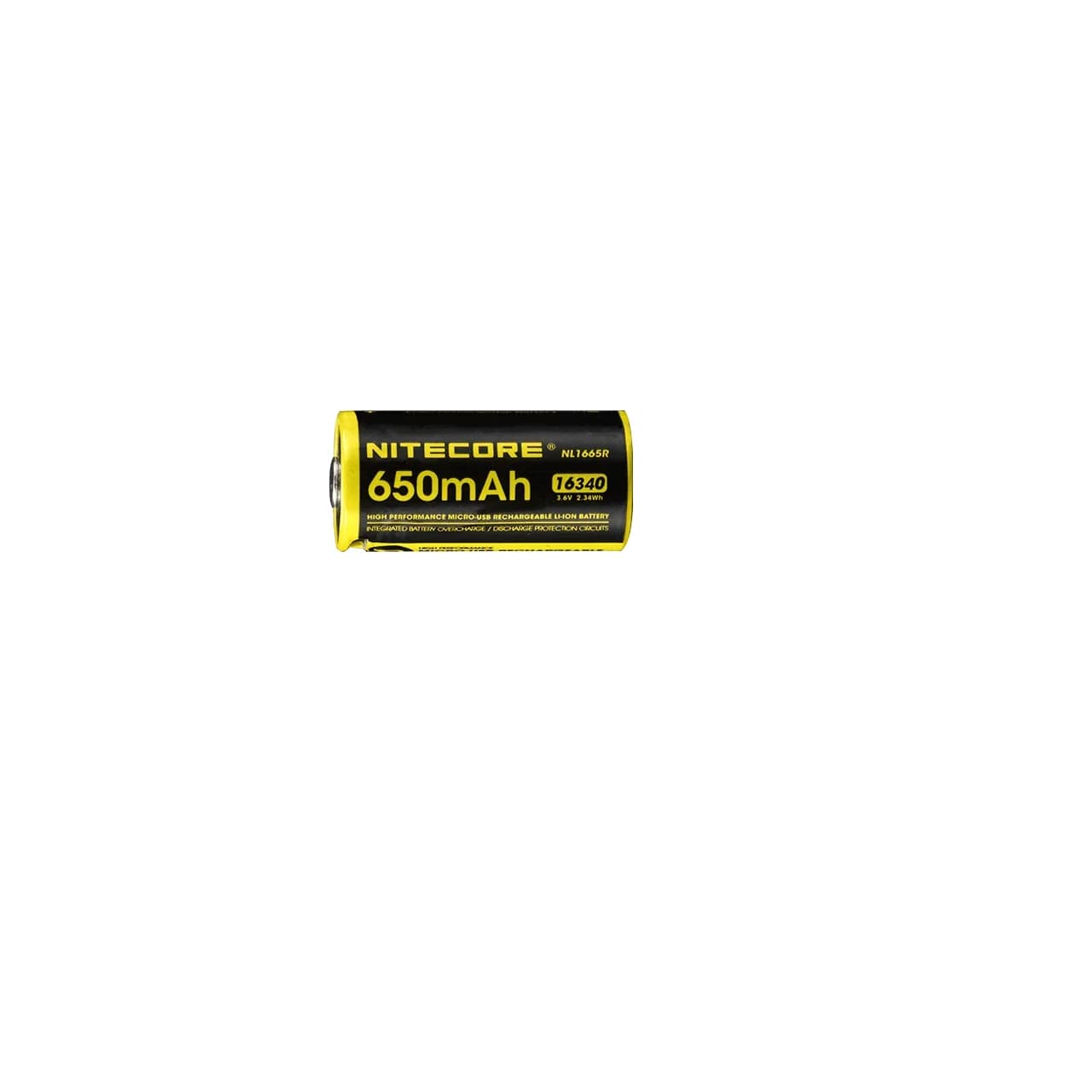 NITECORE NL1665R RCR123A/USB/650mAh Rechargeable Battery