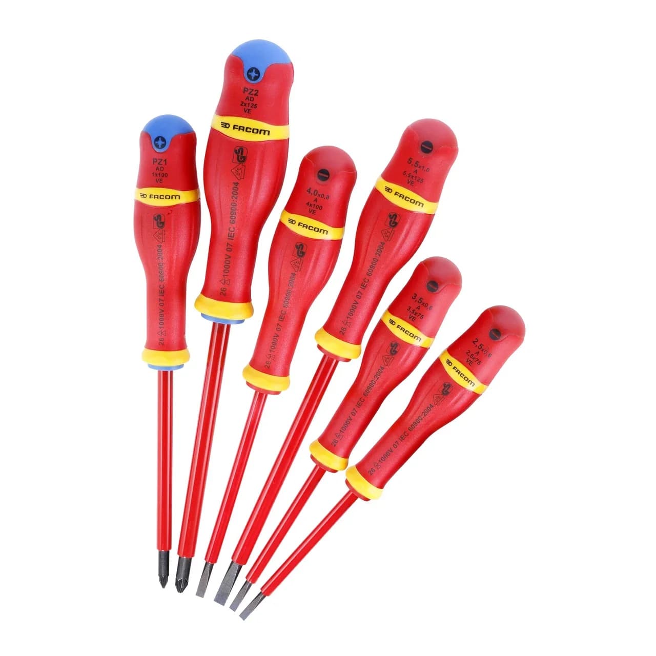 SCREWDRIVERS SET 6 PCS 1000V ADVE.J6PB FACOM