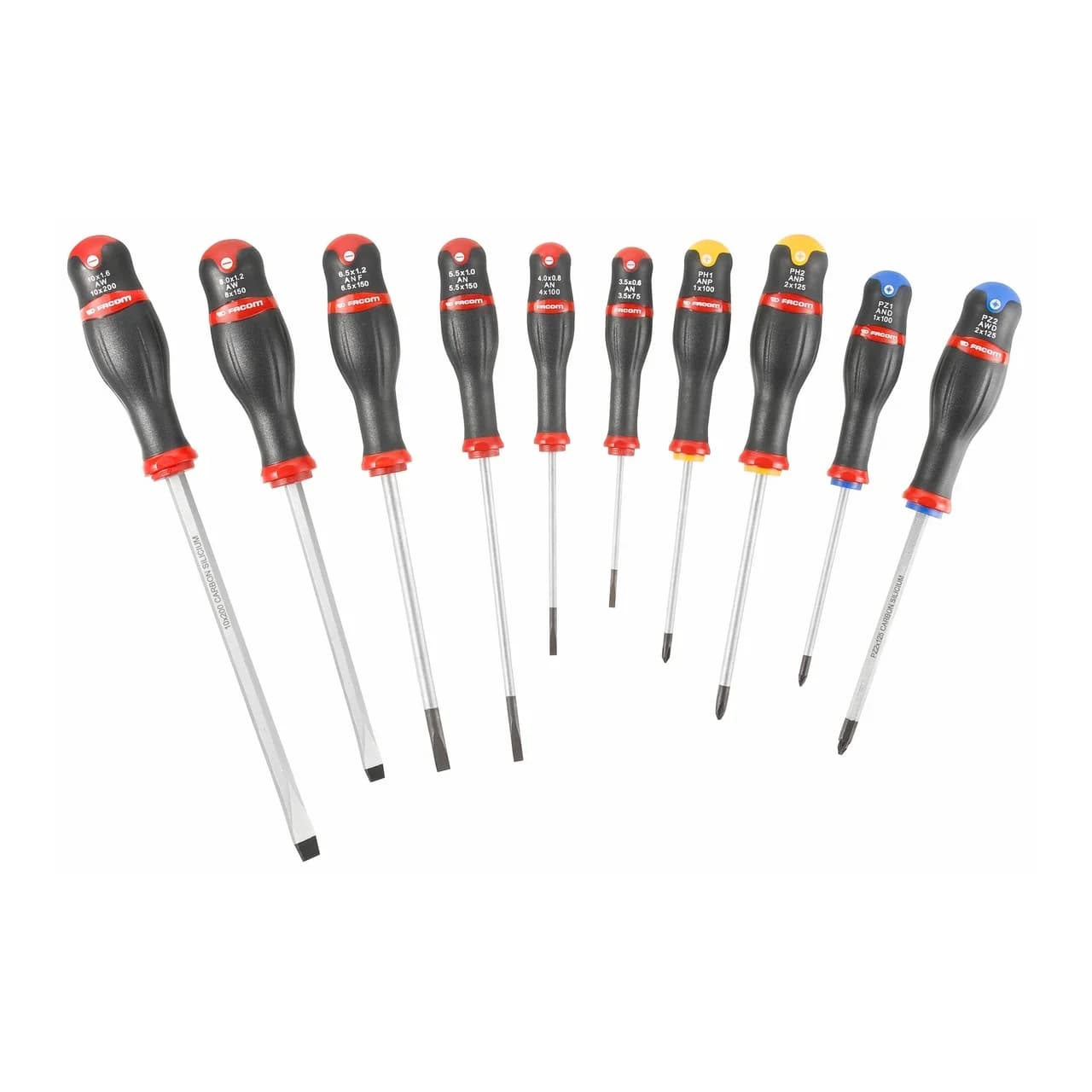 SCREWDRIVER SET 10 PIECES FACOM AN.J10