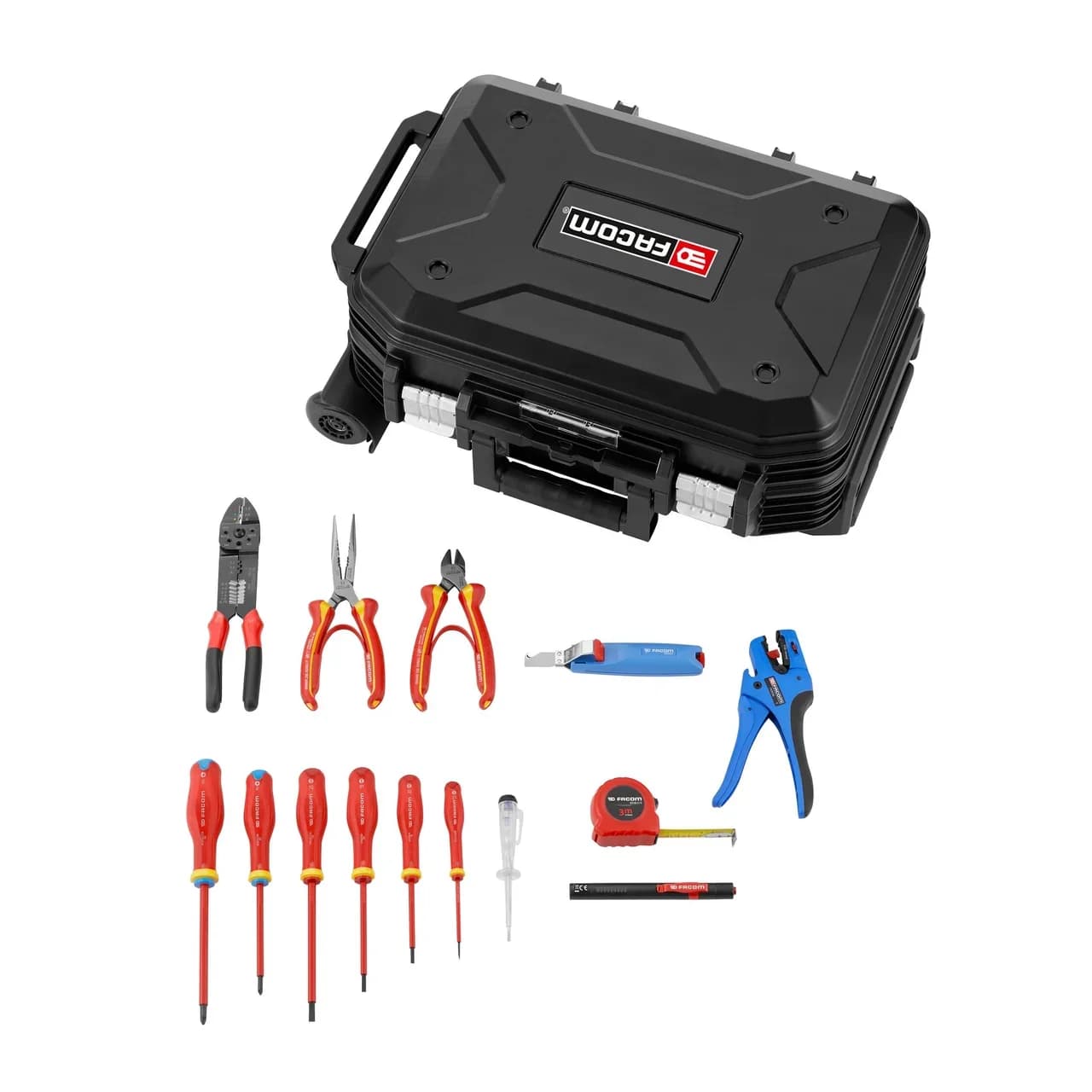FACOM BV.R30CM2PB Serie Heavy Duty Set di 14 Utensili per Elettricisti