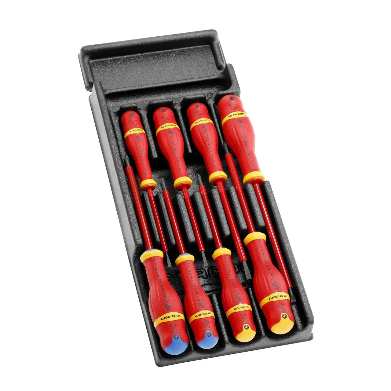 TOOL ORGANIZER CASE WITH 8 INSULATED SCREWDRIVERS 1000V MOD.A1VE FACOM