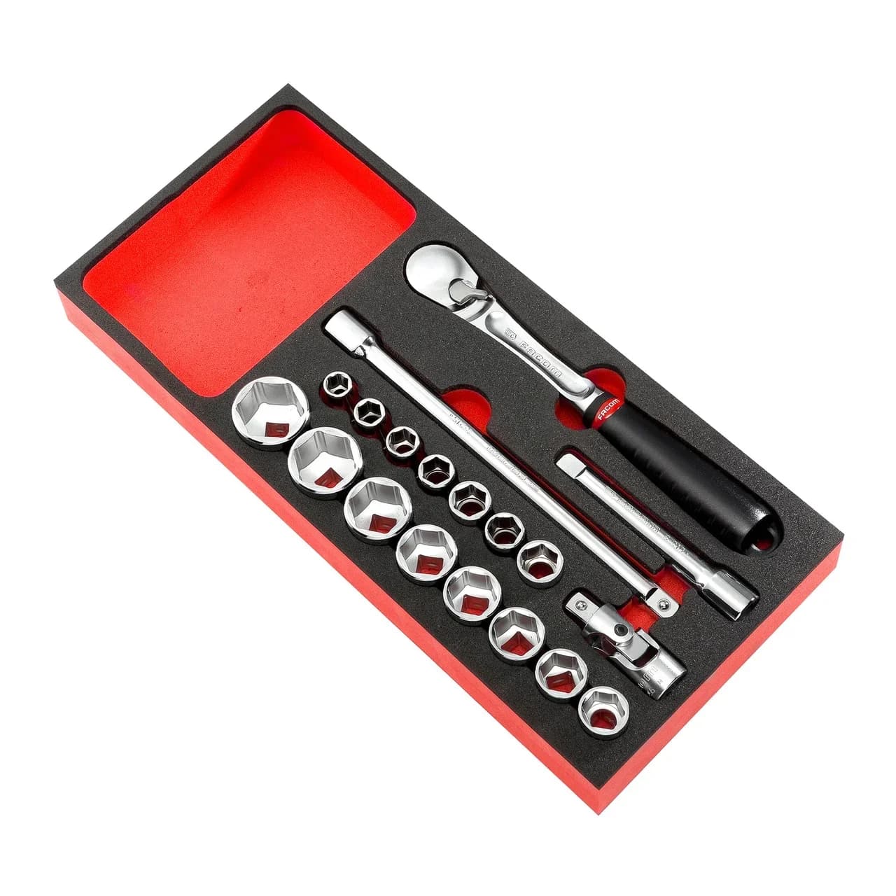 FACOM MODM.S2 Tool Set with Sockets and Ratchets in Foam Case