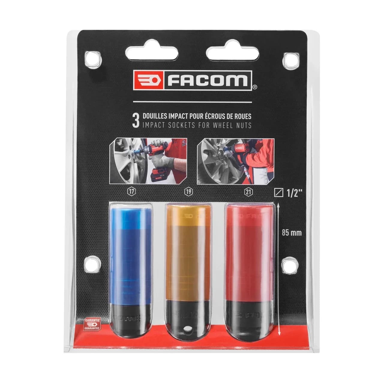 FACOM PB NSI.3LPB 1/2'' Square Drive Impact Socket Set