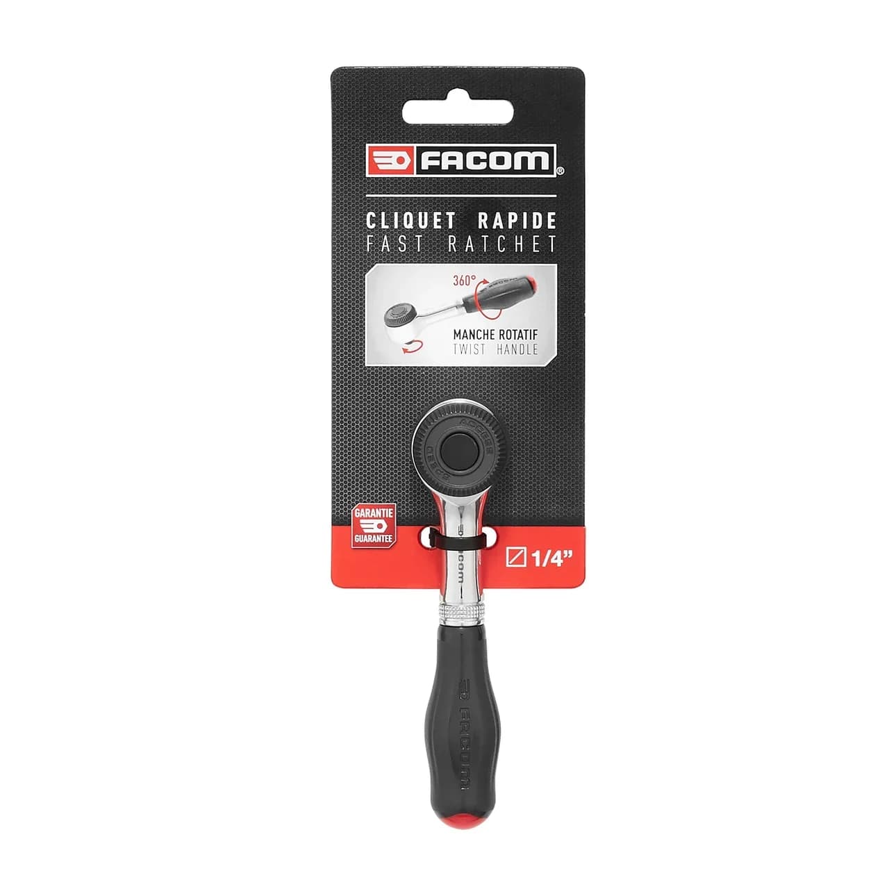 Bussola FACOM PB a 1/4" di Drive, 6 Denti, 10mm, R.360PB