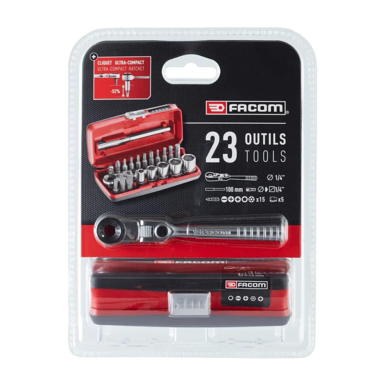 Set di Bussole Metriche a Brugola 1/4'' FACOM PB R1PICOPB