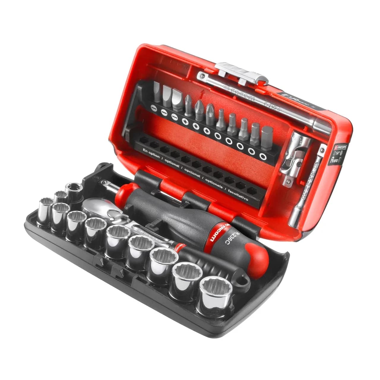 FACOM Set di Dadi e Bussole a Brugola 1/4'' 27 Pezzi RL.NANO112
