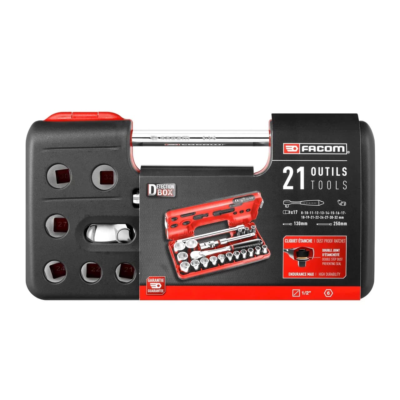 FACOM PB 1/2\" 8-32mm Metric Socket and Nut Set SL.DBOX1PB
