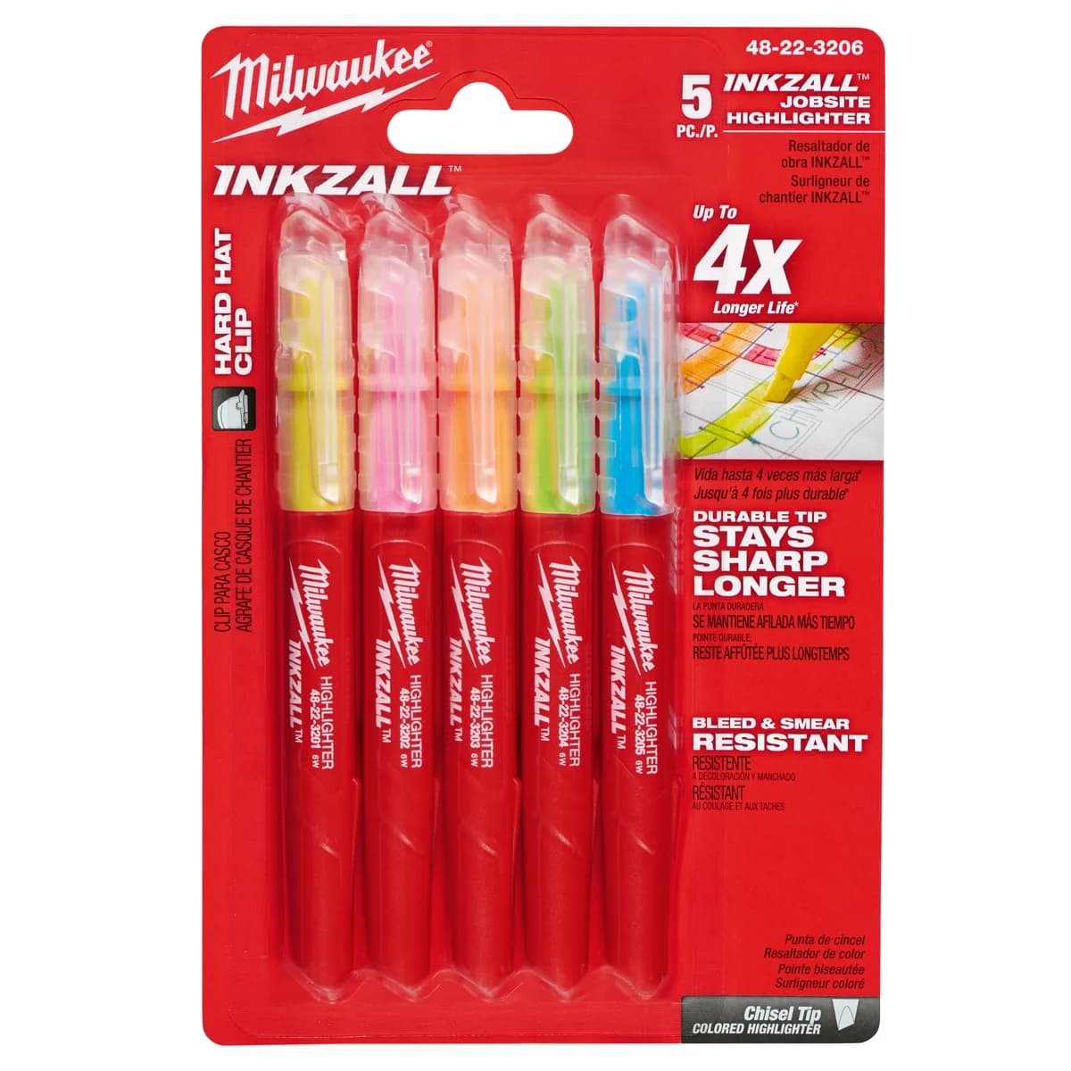 Set evidenziatori MILWAUKEE 5 pezzi 48223206
