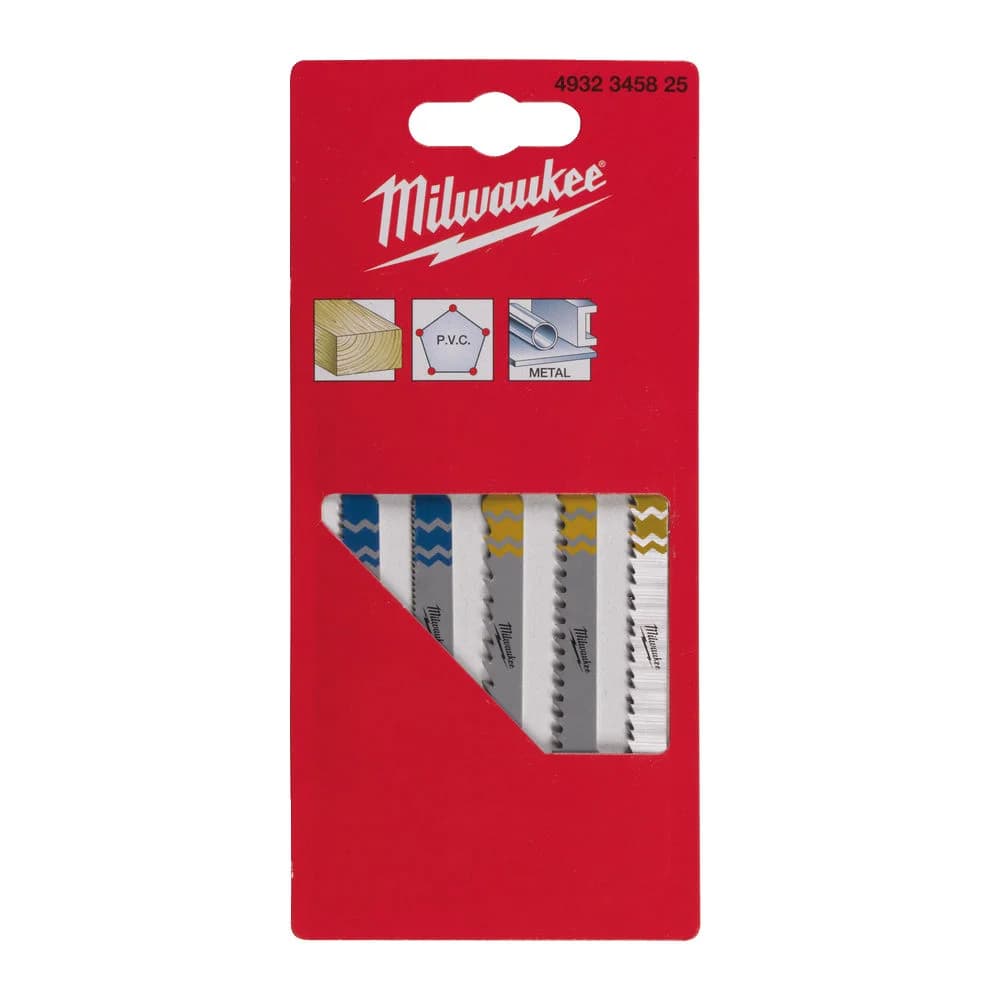 Milwaukee 5-Piece Mixed Jigsaw Blade Set 4932345825