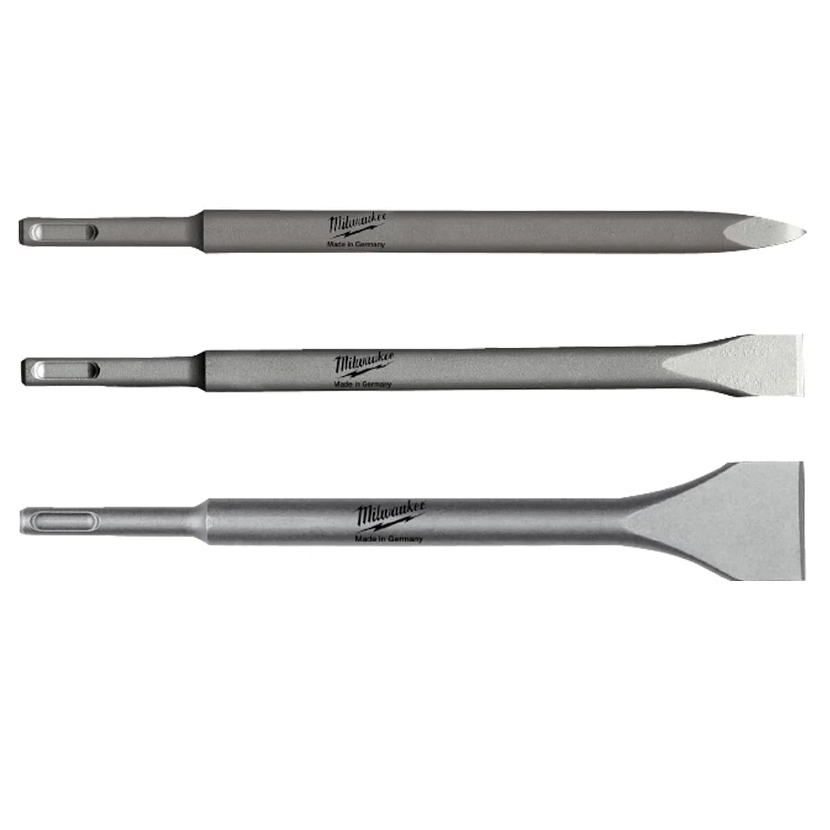 Milwaukee SDS Plus Chisel Set, 3 Pieces (250 mm)