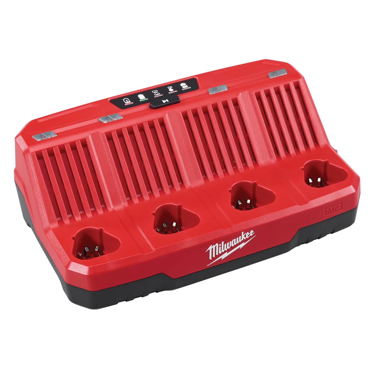 M12 C4 Multi-Charger for M12 Batteries, 4 Ports, Sequential Charging, 4932430554