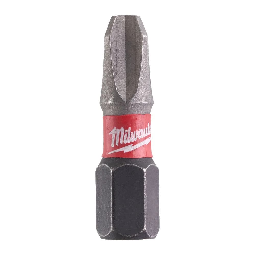 Milwaukee Shockwave Impact Duty Phillips Screwdriver Bit PH3 x 25mm, 2-Piece Blister Pack