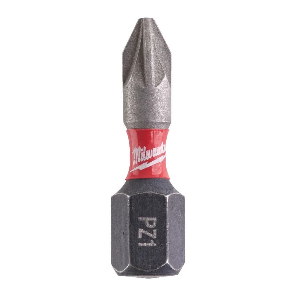 Milwaukee Shockwave Impact Duty Pozi Screwdriver Bits PZ1 1x25mm, 2-Piece Blister Pack