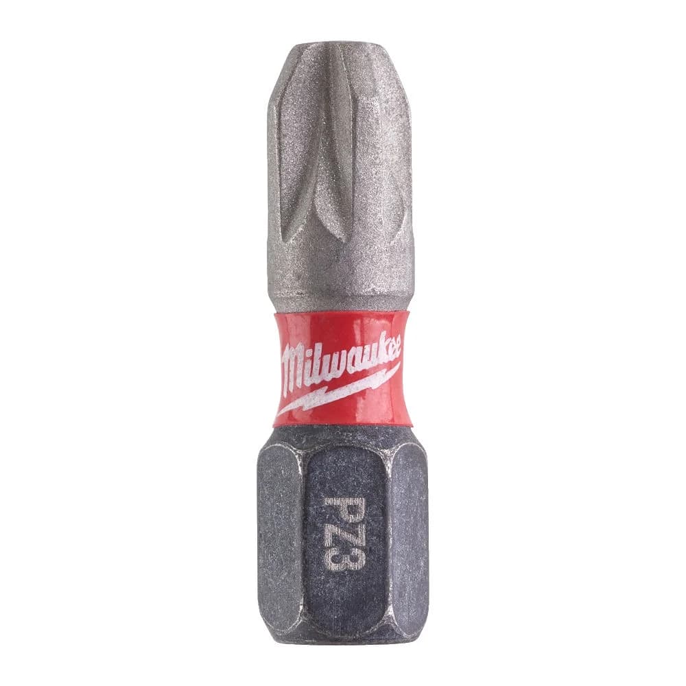 Milwaukee SHOCKWAVE Impact Duty Pozi Screwdriver Bits PZ3 x 25mm, 2-Piece Blister Pack