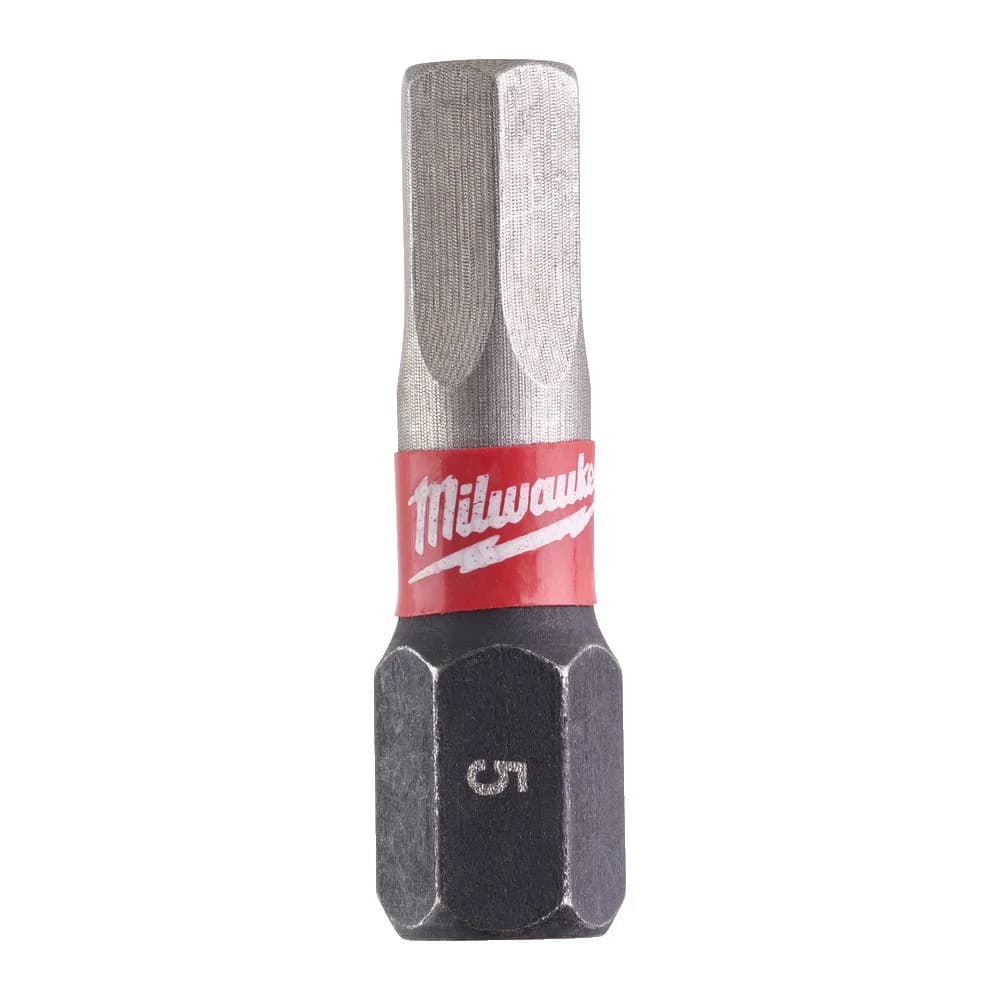 Milwaukee Shockwave Impact Duty Allen Bit Set, Hex 5 x 25 mm, 2-Piece Blister Pack