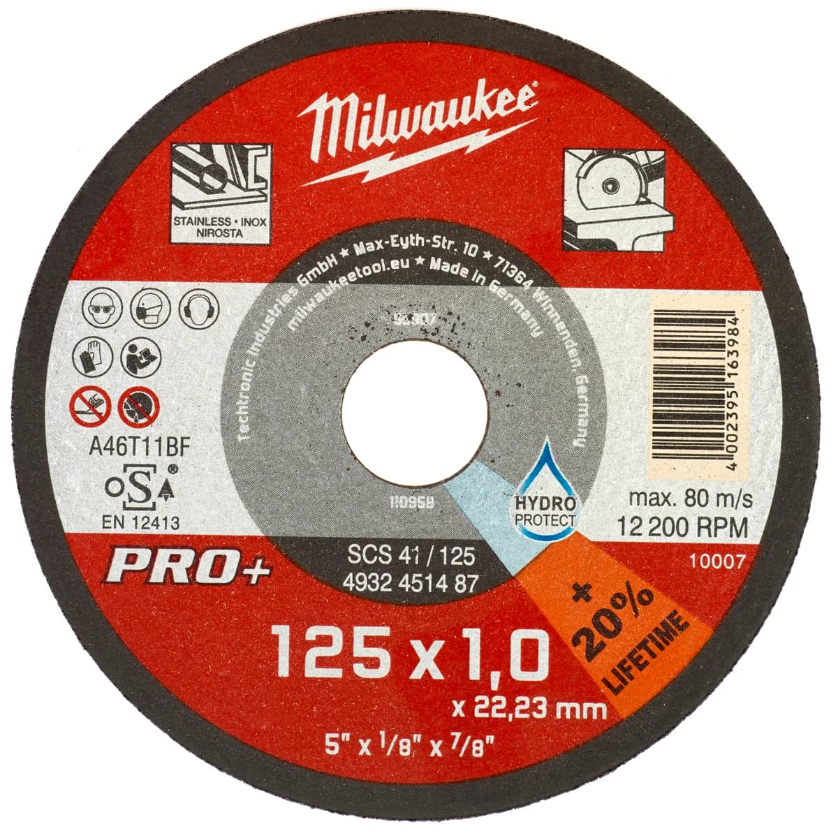Disco da taglio INOX CD PRO+ 125x1mm per acciai inossidabili