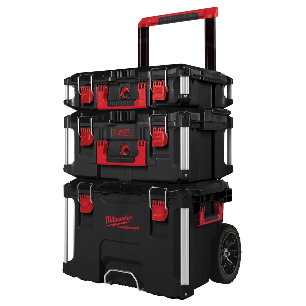 PACKOUT 3-Piece Tool Storage Set with Trolley, Large and Small Tool Boxes