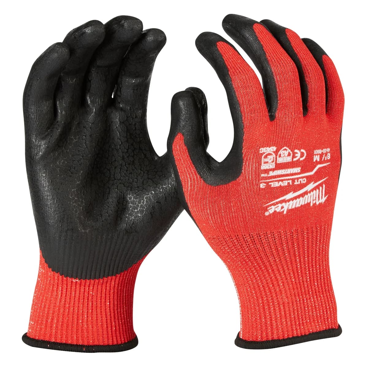 Milwaukee Cut Resistant Gloves Level C, Size 9/L, Nitrile Coated