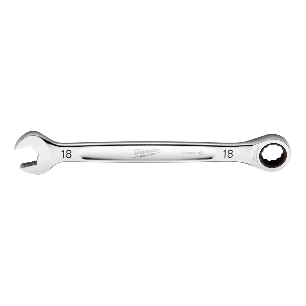 Milwaukee 18mm Combination Ratcheting Wrench, 144-Tooth, MAX BITE™
