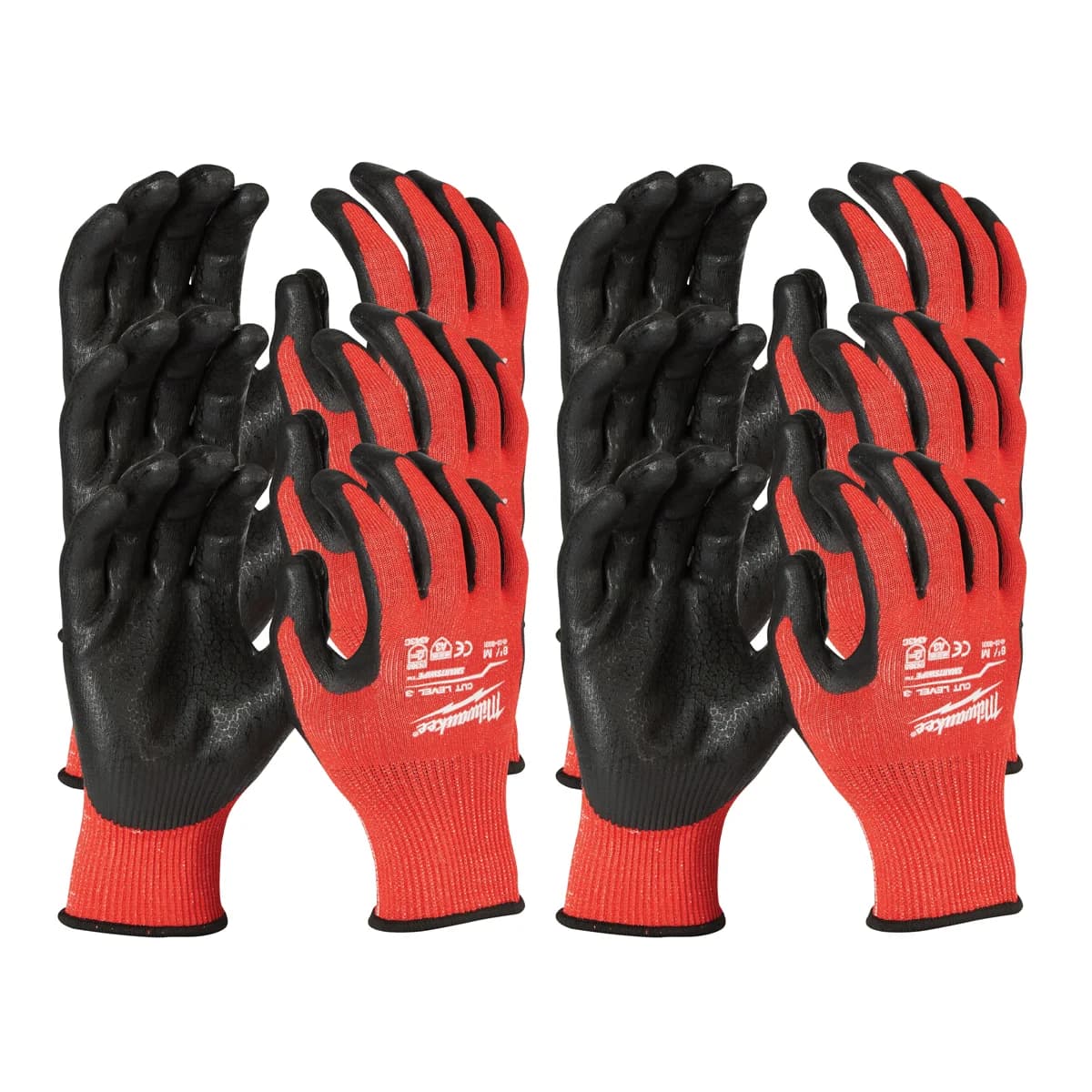 Milwaukee ANTICUT Level C Cut-Resistant Nitrile Gloves, Size 9/L, Pack of 12 (4932471619)